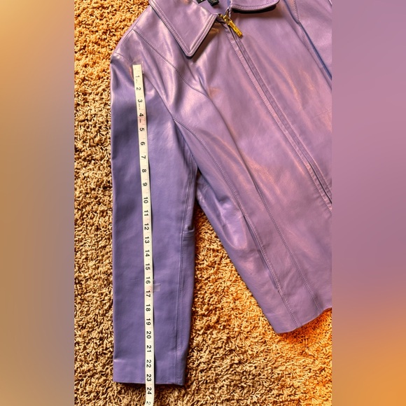 Gorgeous Purple Leather Jacket - Picture 6 of 10